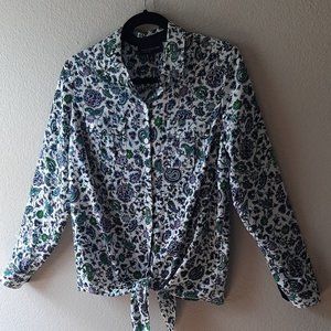 JNY Signature Collection front-tie blouse